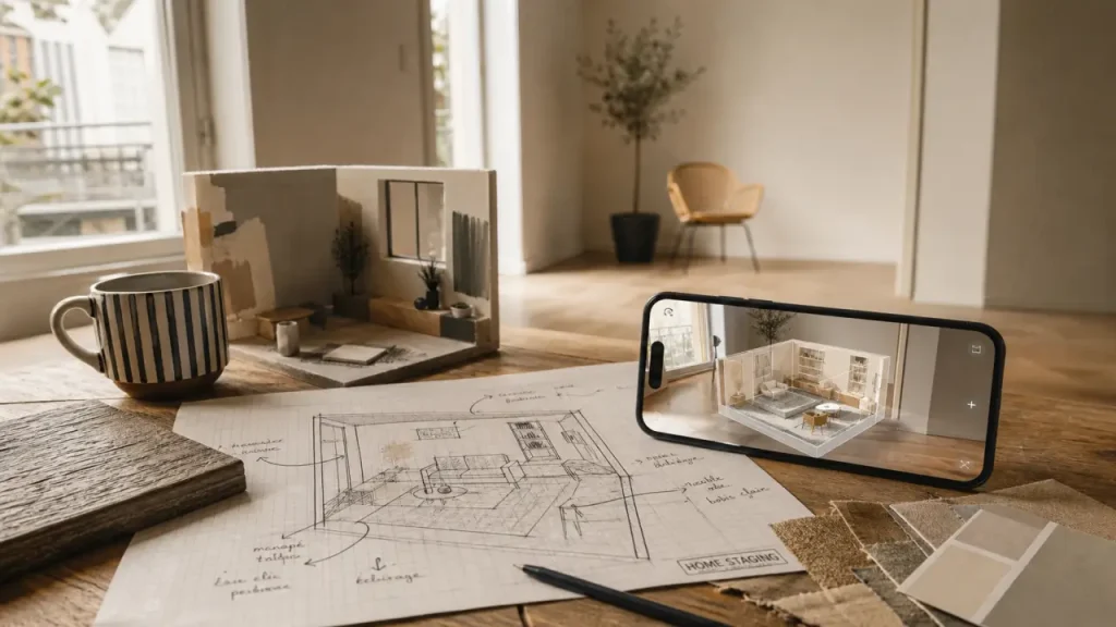 Application home staging gratuit : vue 2D 3D en réalité augmentée