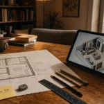 Creation plan 3D en ligne : plan 2D vers rendu réaliste, modèle 3D sur tablette