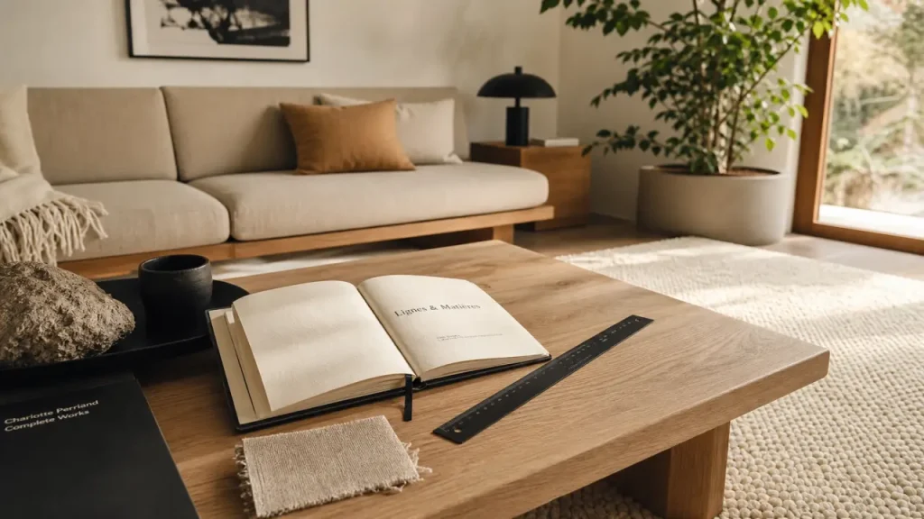 Style de décoration : salon scandinave moderne lumineux, lin et chêne clair