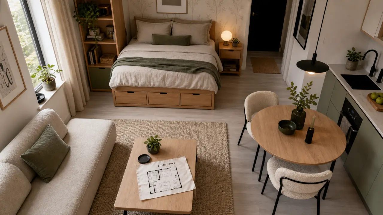Déco studios : séparer le coin nuit dans un studio sans perdre la lumière