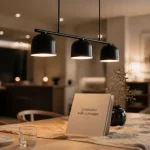 Luminaire salle à manger : suspension au-dessus de la table