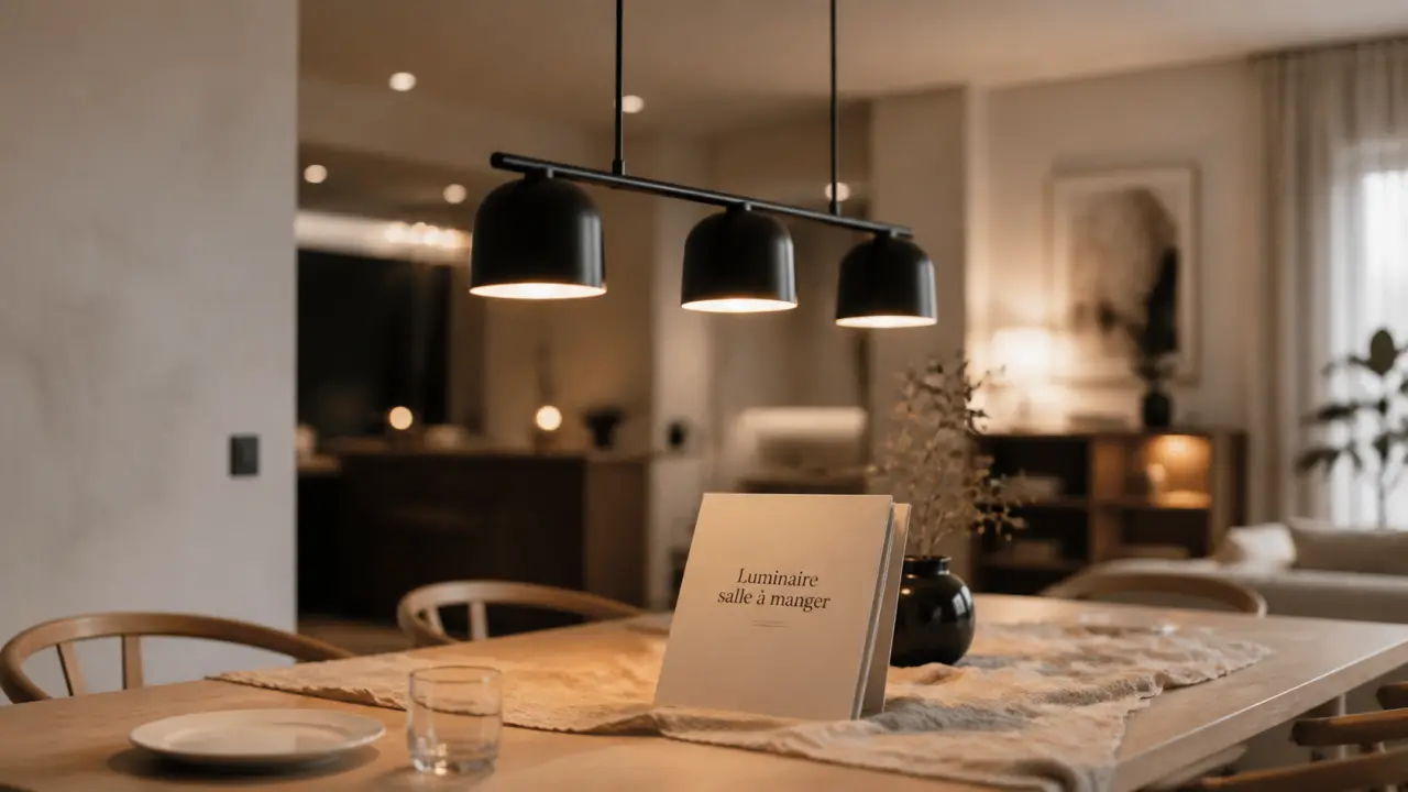 Luminaire salle à manger : suspension au-dessus de la table