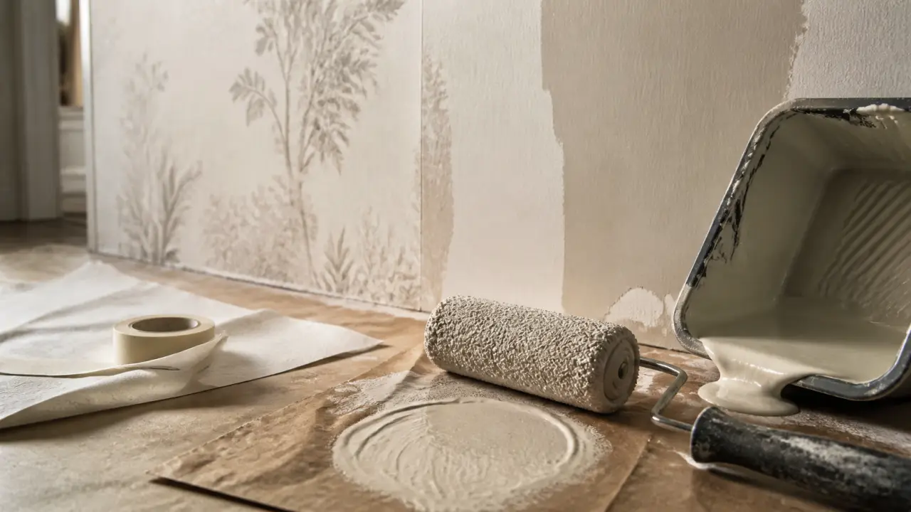 Peindre du papier peint : rouleau et sous-couche, deux couches ou retrait