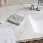 Plan de travail salle de bain : vasque et rangement
