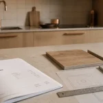 Prix cuisine équipée : devis meubles, pose et finitions sur îlot de cuisine moderne
