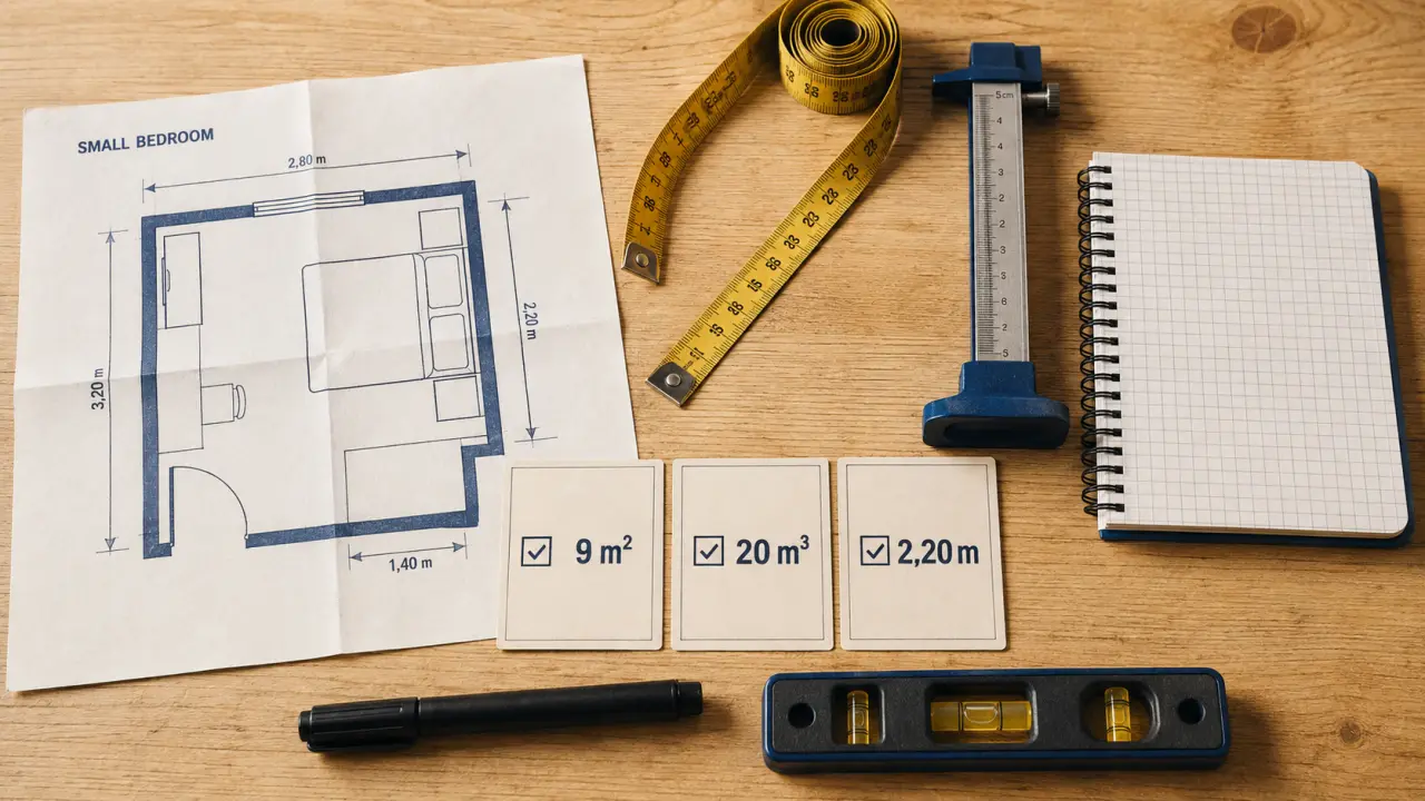 9 m² ou 20 m³ : repère taille mini pour une chambre