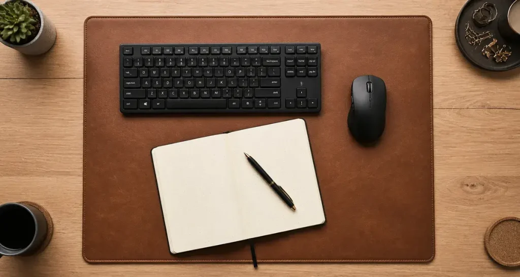 Un sous-main de bureau protège votre plateau et structure votre espace de travail