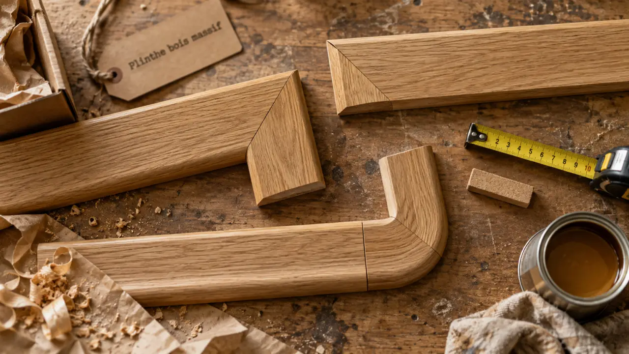 Plinthe bois massif en chêne huilé pour finition parquet
