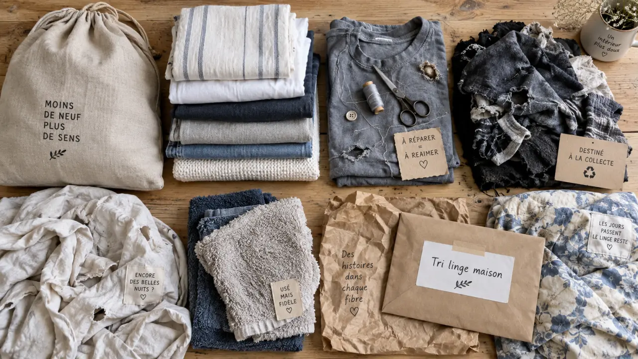 Recyclage linge de maison : trier le linge avant de jeter