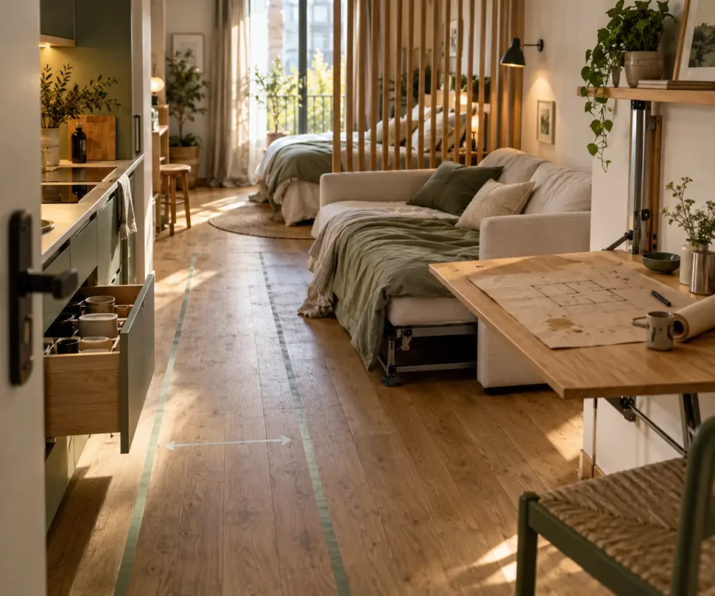 Aménager un petit appartement : gagner de la place sans vivre dans un meuble à déplier