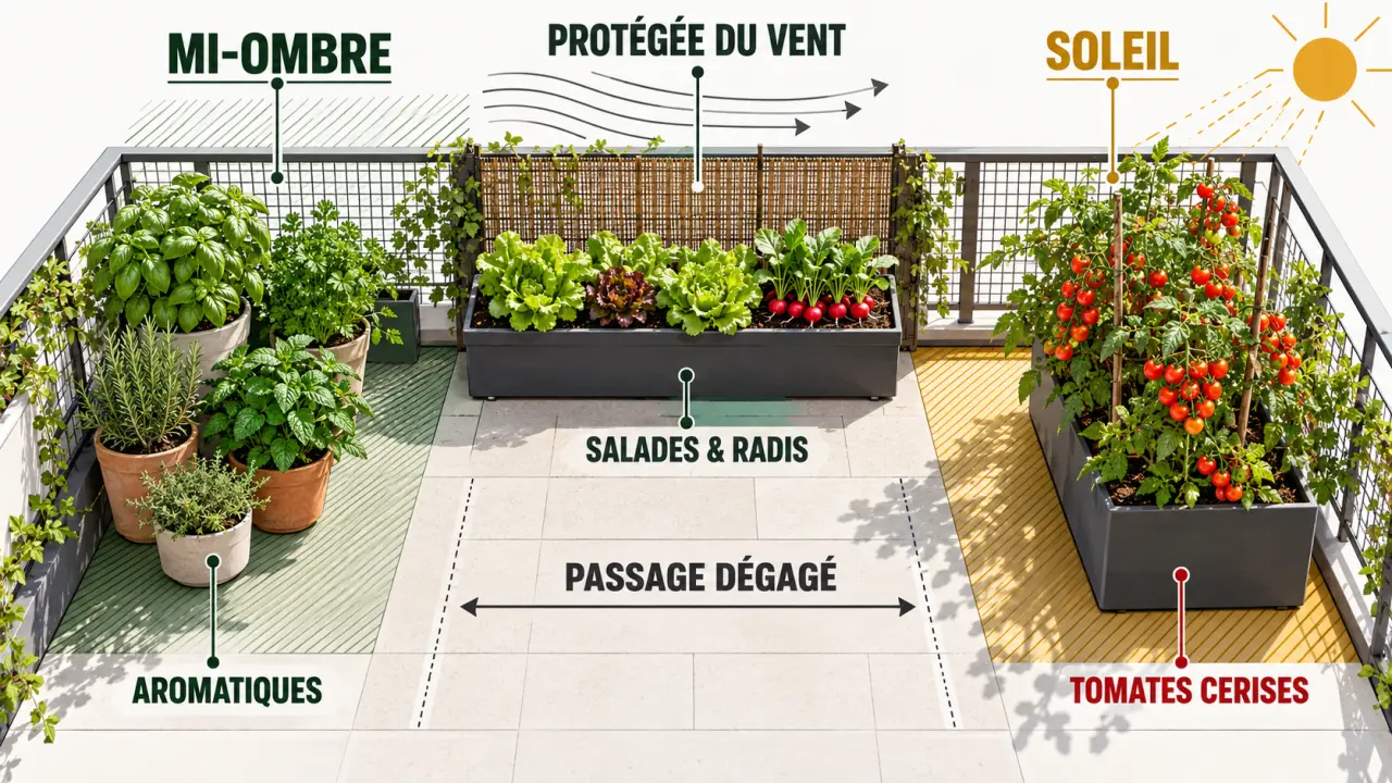 Aménager un potager urbain sur son balcon ou sa terrasse selon l’exposition et la place disponible