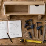 Photo meubles diy : table bricolage et pièces pour meuble peu encombrant