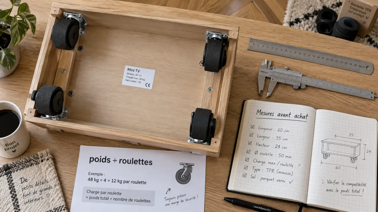 Roulettes pour meubles : 4 mesures pour protéger le sol